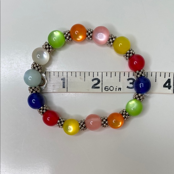 Colorful Vintage Glass Beaded Necklace and Bracelet Set‎ - Picture 5 of 8